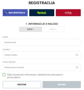 meridian registracija